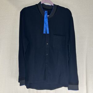 Kit and Ace Shirt Mens Large L Blue Button Up Long Sleeve Casual Cashmere Blend